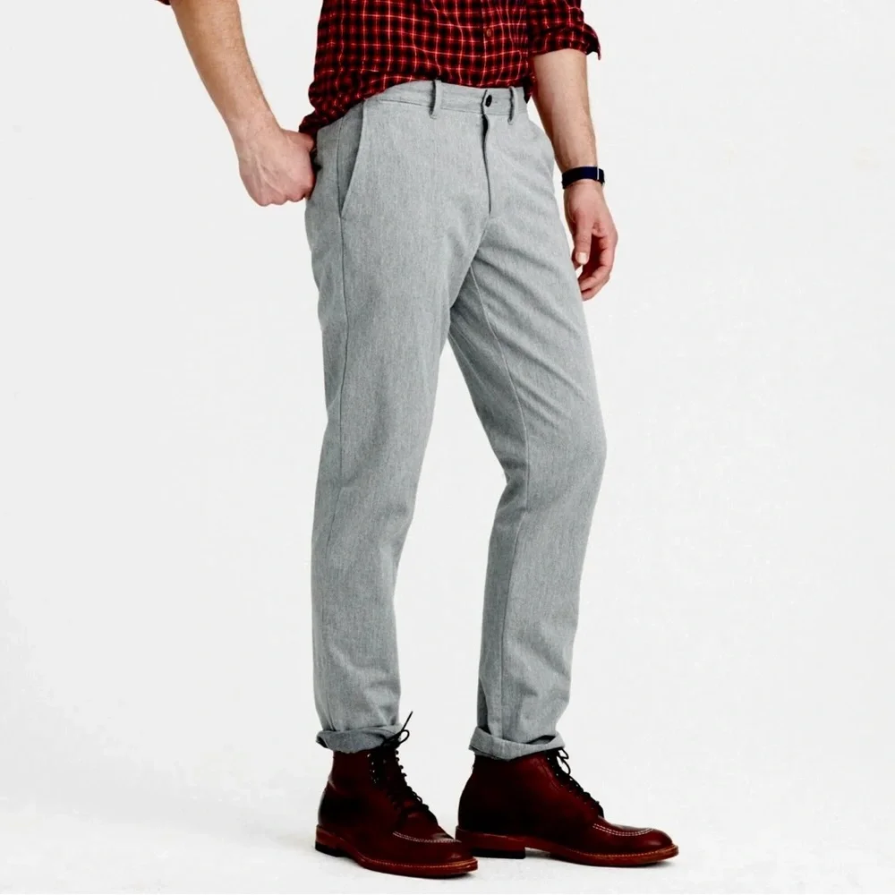 J Crew 32 Gray Brushed Cotton Melange Twill 770 Pant Trouser Straight Fit Leg‎ - Picture 10 of 11